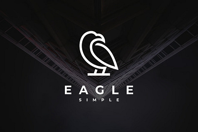Eagle Hawk Falcon Bird Simple Logo branding design graphic design illustration logo logo design modern vector