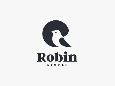 Pigeon Dove Robin Bird Logo branding design graphic design illustration logo logo design minimalist modern negative negative space robin simple space vector