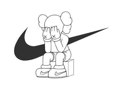 Kaws x Nike 3d 3d design autodesk branding design inventor logo rendering