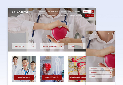 Hospital Website appointments design hospital mobile ui ux website