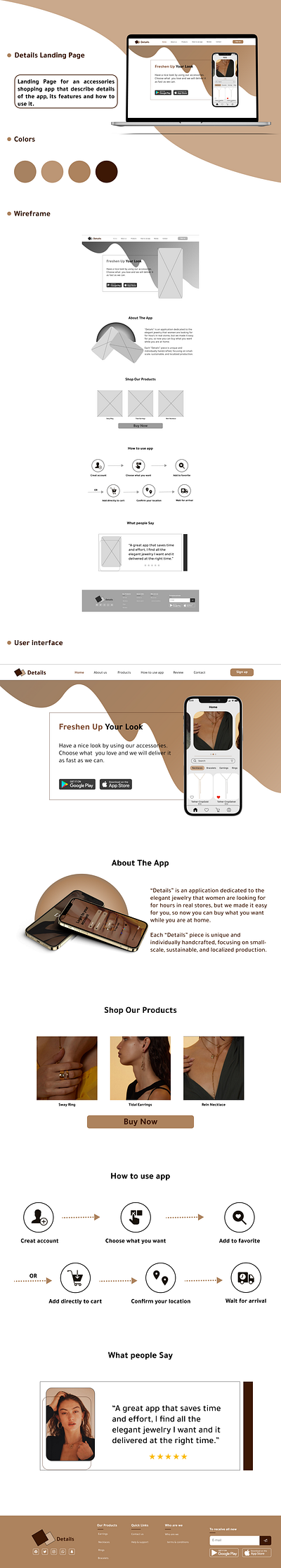 Details Landing Page adobe design figma landing page ui ux uxui web design website xd