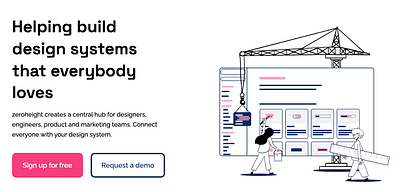 zeroheight website rebrand branding design design systems illustration web deisgn website