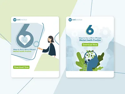 Paid Social Ads for Owl Practice, a mental health software ads branding design logo marketing software