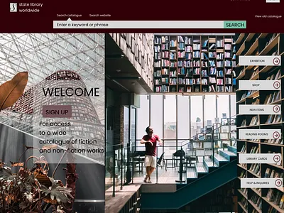 The library project branding graphic design interactive design logo ui ux web design website