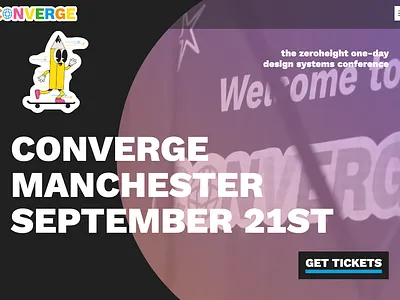 Converge brand refresh - the one day design system conference branding conference design design systems stickers zeroheight