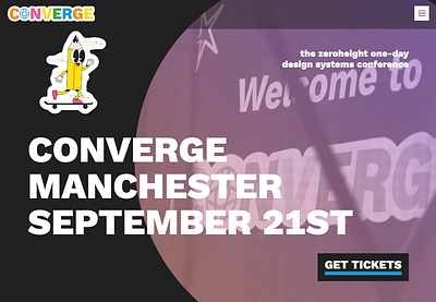 Converge brand refresh - the one day design system conference branding conference design design systems stickers zeroheight