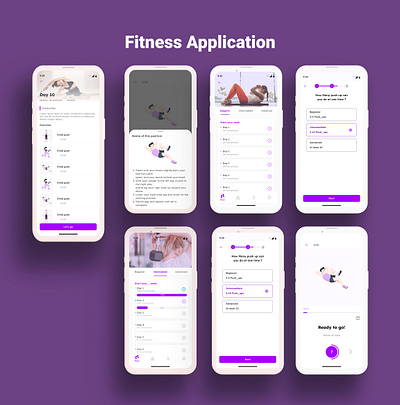 Fitness App Belly Fat Burn app fitness mobile sport ui design
