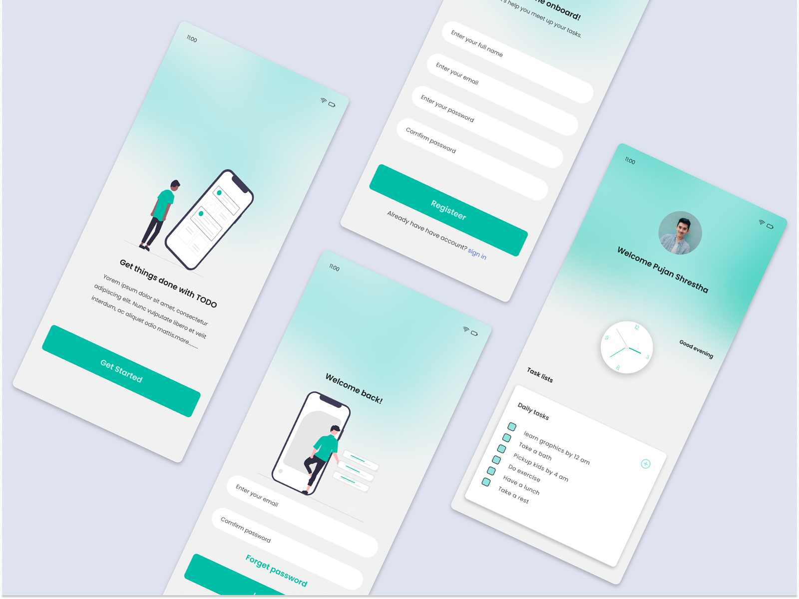 Daily routine tracker by pujan shrestha on Dribbble
