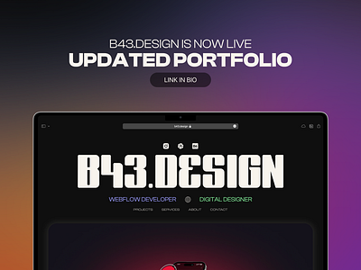 B43.DESIGN – New Website Launch app design designer graphic design logo mobile design ui uidesign webdesign website