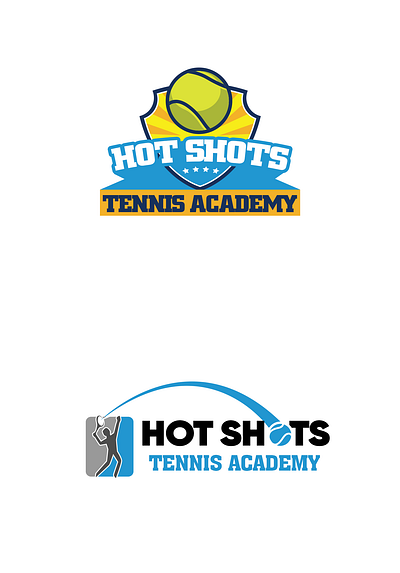 Hot Shots Logo academy bran brand branding design graphic design hot illustration logo logo type shots tennis typography ux vector