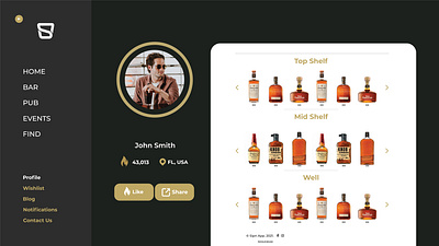 Sipn Website alcohol ecommerce social app ui ux website