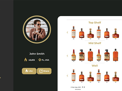 Sipn Website alcohol ecommerce social app ui ux website