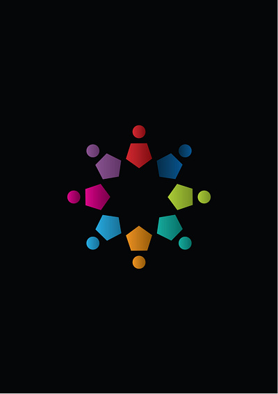 Unity Logo colorful design graphic design illustration logo vector