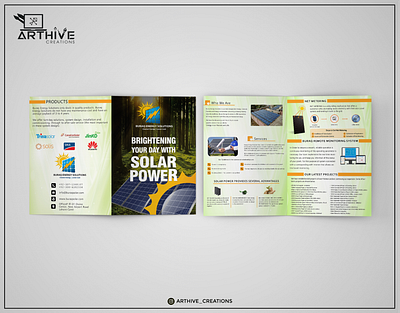 Bi-Fold Flyer Design For Buraq Energy Solutions branding design graphic design illustration illustrator logo photoshop social media design ui vector