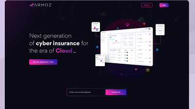 Armoz - Cyber Protection Website Design app branding design graphic design illustration logo typography ui ux vector