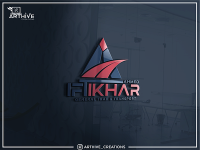 Logo Design For Iftikhar Ahmed Transport branding design graphic design illustration illustrator logo photoshop social media design ui vector