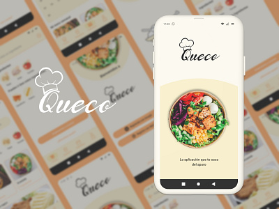 Queco app. Caso de estudio uxui android app cook design food mobile responsive screen studycase ui ux work