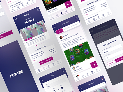 FUTARE app blue colours design mobile productdesign ui uidesign violet