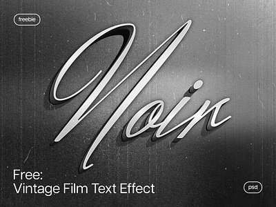 Vintage Film Text Effect blackwhite cinema download effect film free freebie noir pixelbuddha psd retro text vintage