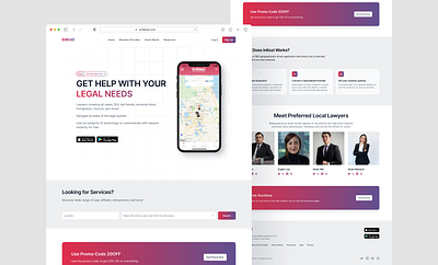 InKozi adobe xd design illustration law firm lawyer ui design ui ux uidesign website design