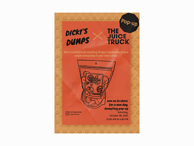 Dicky's x The Juice Truck branding design dumps graphic design illustration logo poster typography vector