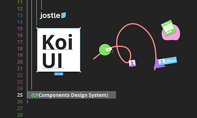 Jostle - Koi UI - Visual Identity -2022 branding design figma design graphic design illustration logo typography vector