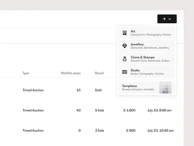 Indy — Auction auction bids clean dropdown menu minimalist pangram pp fragment product design saas satoshi templates ui ux