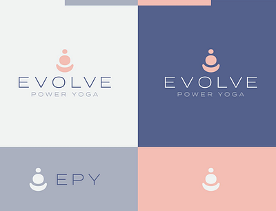Evolve Power Yoga Logo Marks & Colors brand branding design graphic design logo logodesign