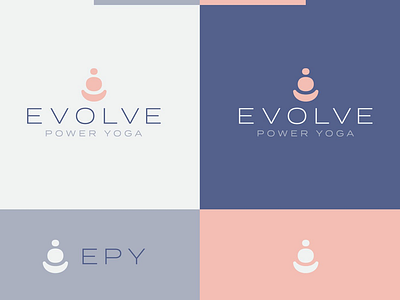 Evolve Power Yoga Logo Marks & Colors brand branding design graphic design logo logodesign