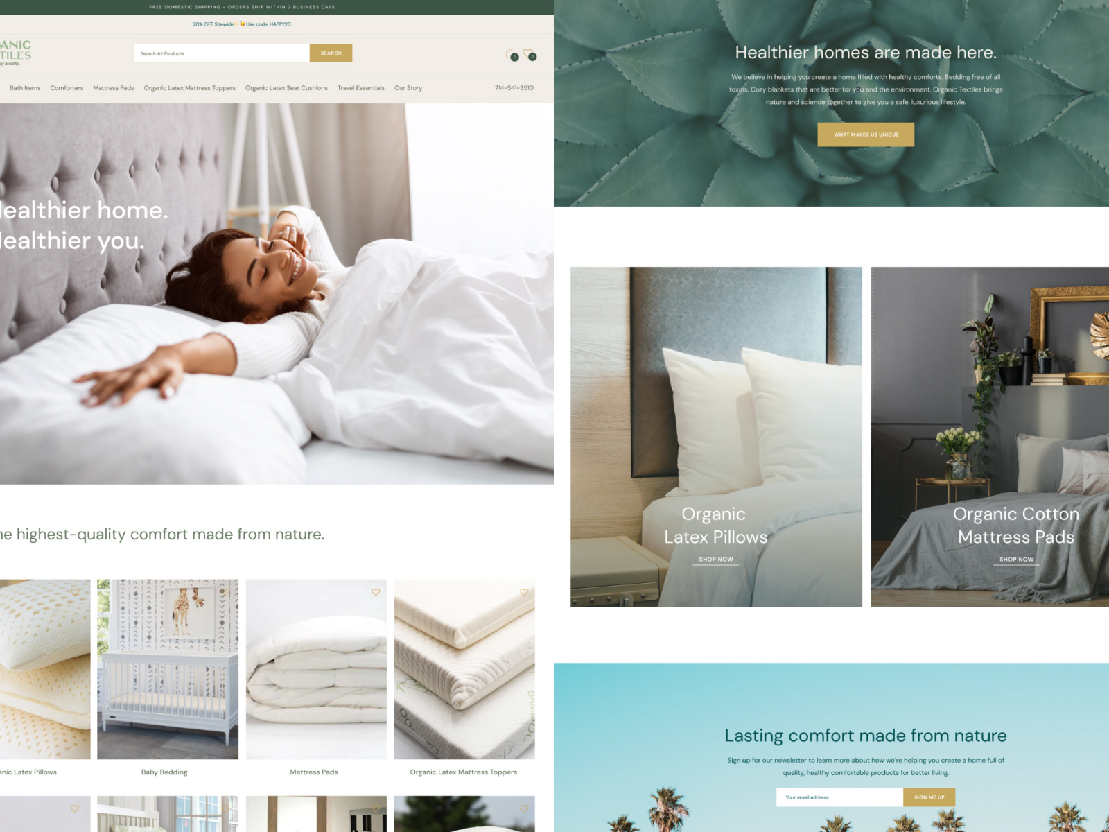 Organic Textiles Website Design by Seth Rexilius on Dribbble