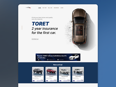 Toret Car fo rent Website branding design graphic design ui