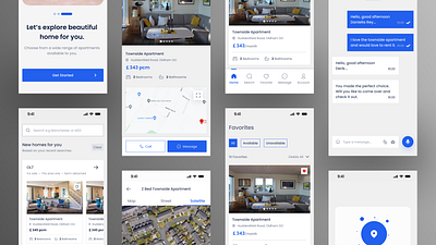 Property Search App 3d app branding figma mobileapp photoshop ui