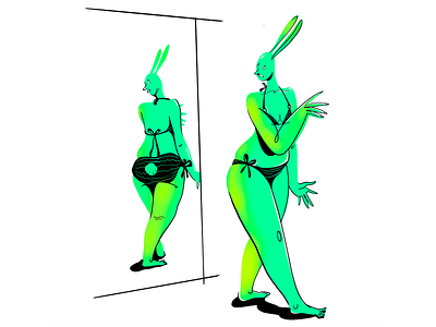 Year of the Rabbit body body positive illustration people rabbit swimsuit year of the rabbit