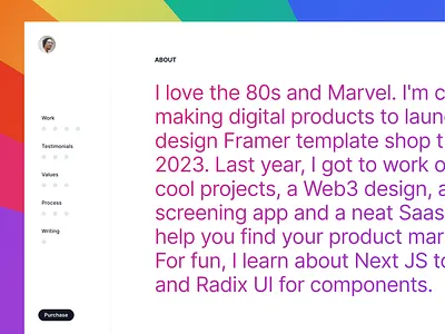 Design Portfolio Framer Template clean concept design design portfolio framer minimal portfolio simple typography ui