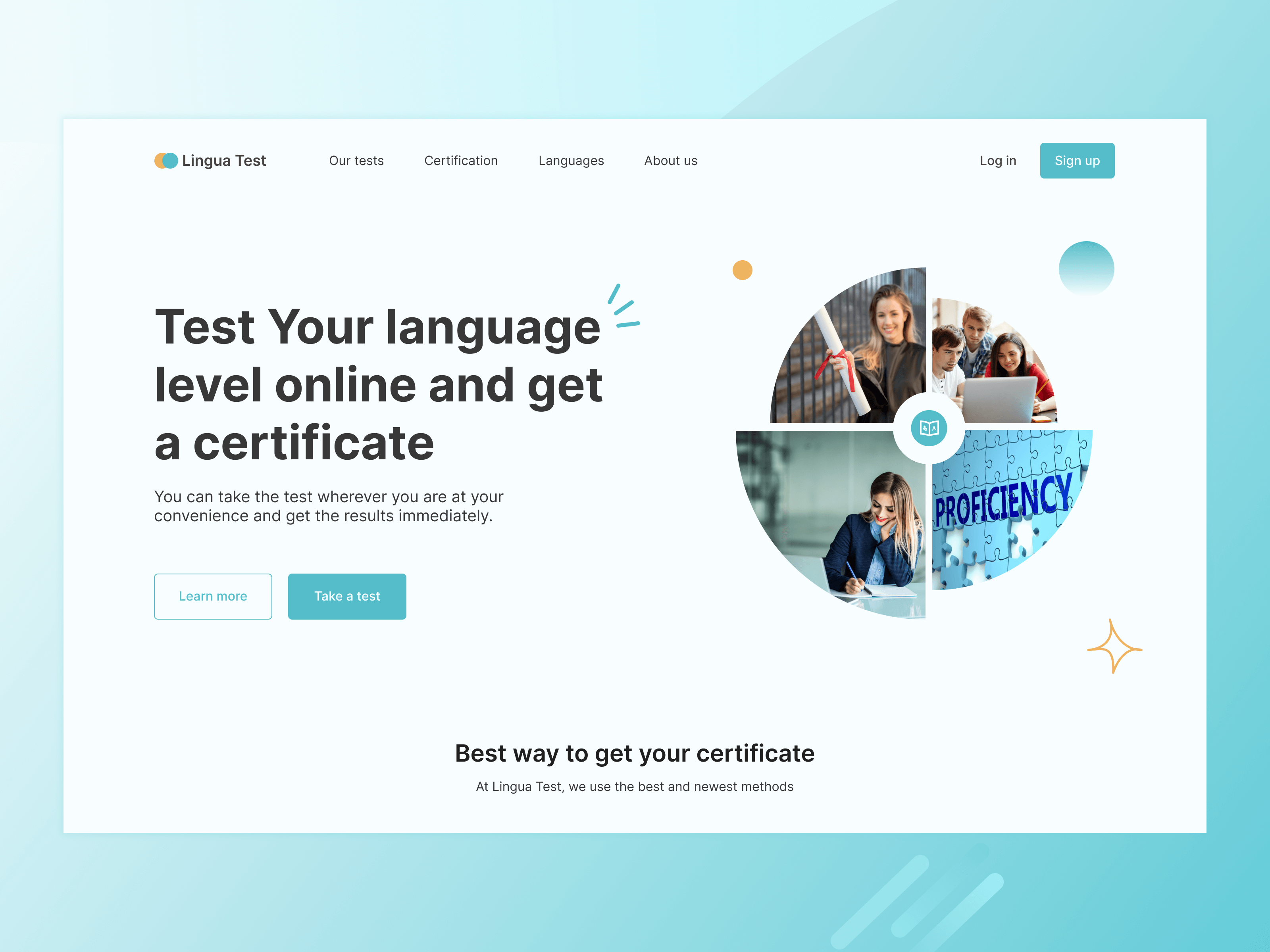 Online Language Test By M. Ali On Dribbble