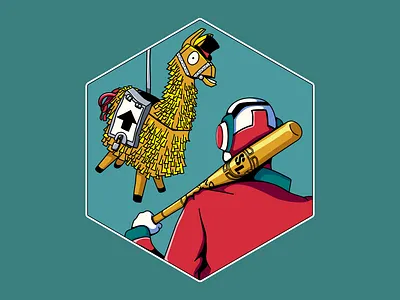 Loot Llama art character fortnite game gamer illustration illustrator llama llamas loot llama