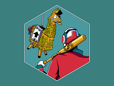 Loot Llama art character fortnite game gamer illustration illustrator llama llamas loot llama