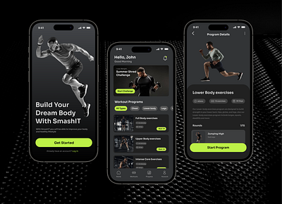 SmashIT - Fitness App branding dashboard design illustration logo mobileapp productdesign ui ux webdesign