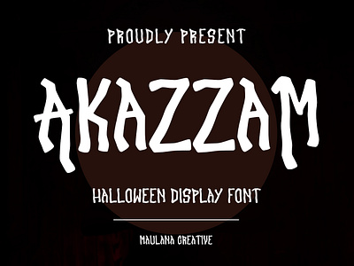 Akazzam Decorative Display Font animation branding font font website fonts graphic design logo maulana creative font nostalgic