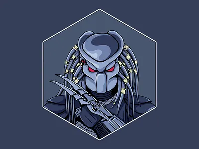 Predator alien art beast character creature hunter hunting illustration illustrator predator sci fi sci fi science fiction scifi