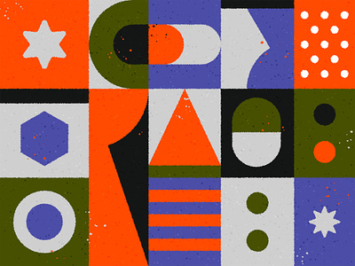 Shapes ●・○・●・○・● abstract bold colorful contrast geometric minimal pattern shapes vibrant
