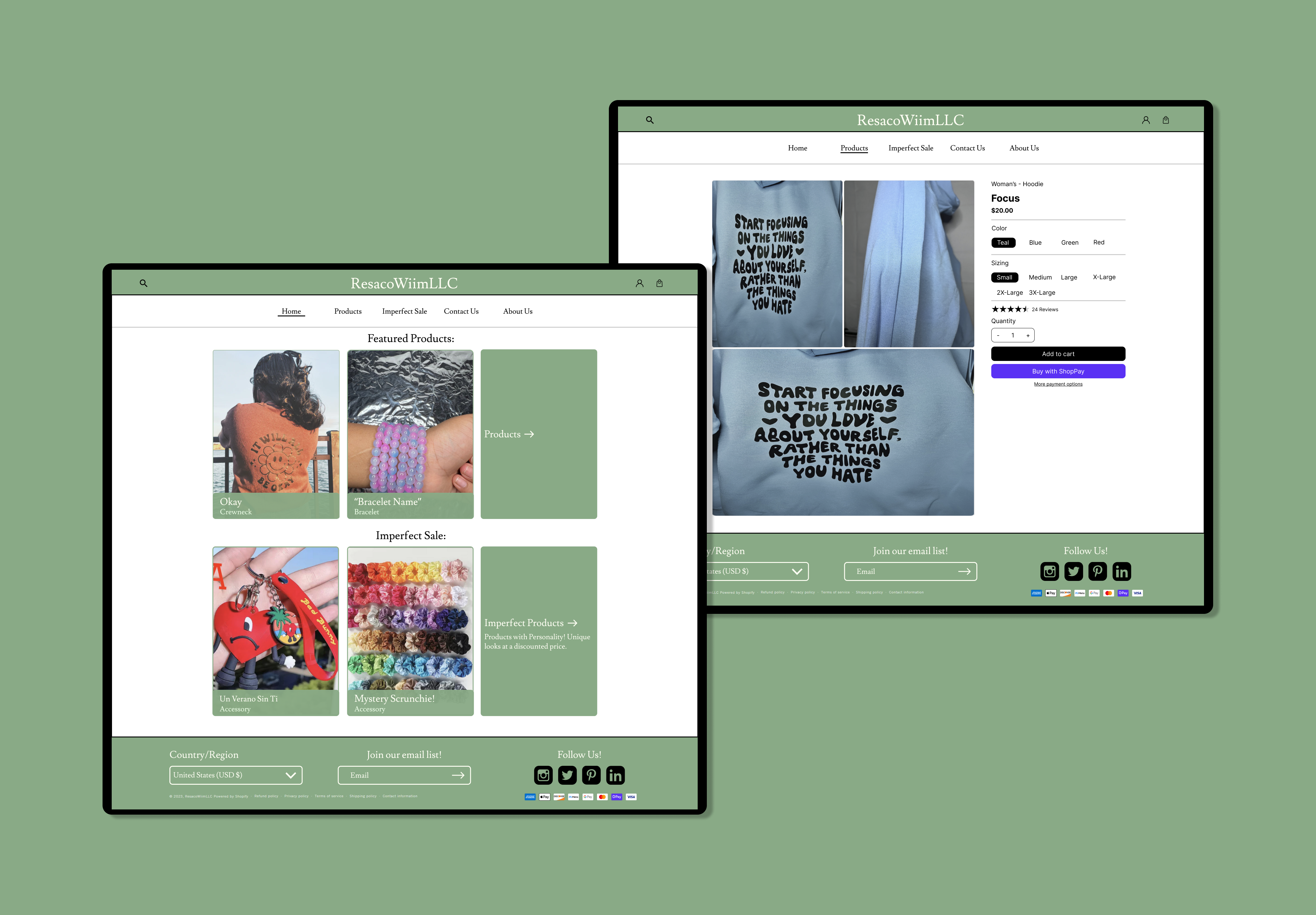 ResacoWiimLLC branding design figma online store retail ui ux
