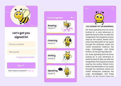English Learning Application For Kids application cartoon english learning learning app