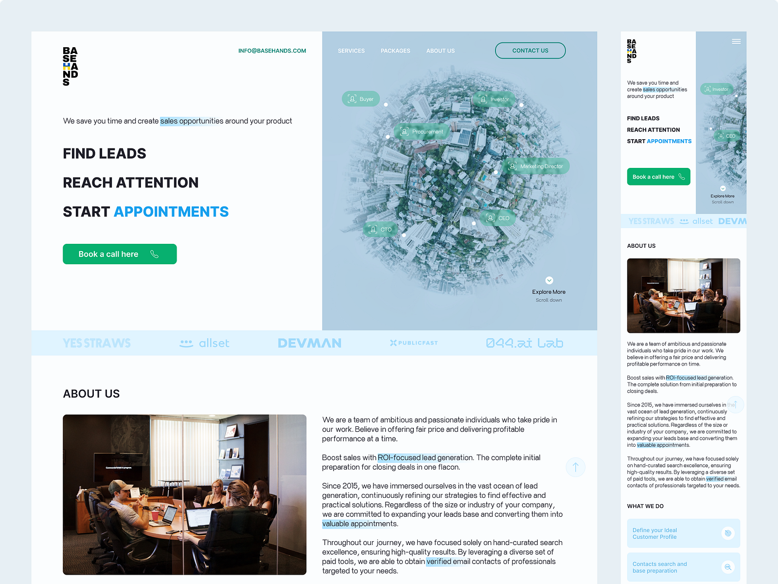 Landing page. Lead generation. Adaptive design by Ganna Hanna πΊπ¦ on
