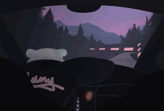 crossing animated car crossing gif mountains polar bear
