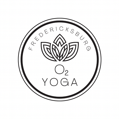 O2 Yoga Fredericksburg branding logo lotus yoga yoga studio
