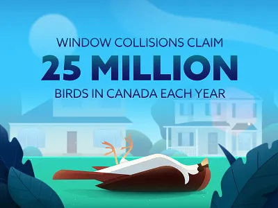 Birdsafe #1 animals bird birding collisions conservation environment illustration realism texture vector windows