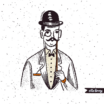 Monocle + Moustache dapper dapper man disguise fashion halloween illustration monocle moustache proper style suit vintage