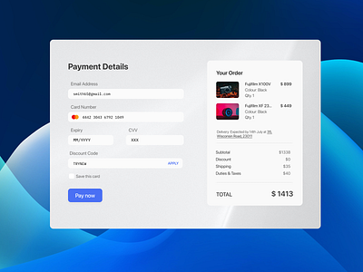 Payment Page UID 002 checkout dailyui payment ui uid uidesign webpage