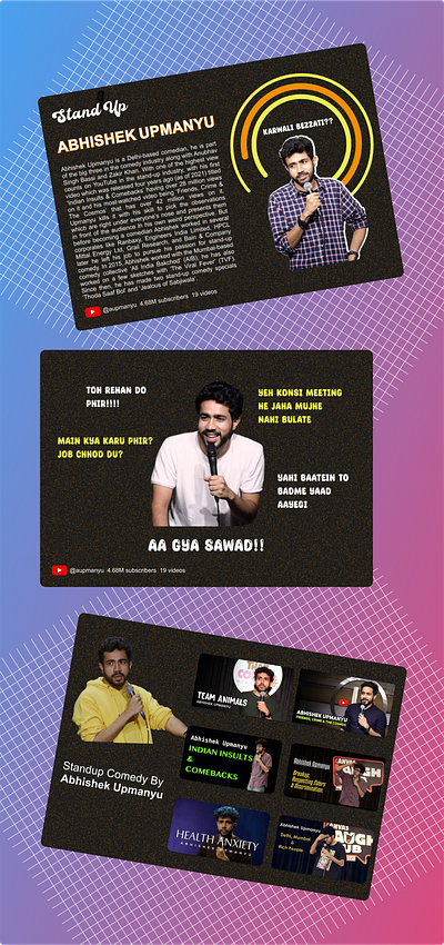 Landing page for favourite comedian build designdrug watchmegrow design designchallenge figma ui uiux